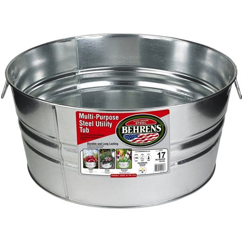 sheet metal tub|17 gal galvanized tub.